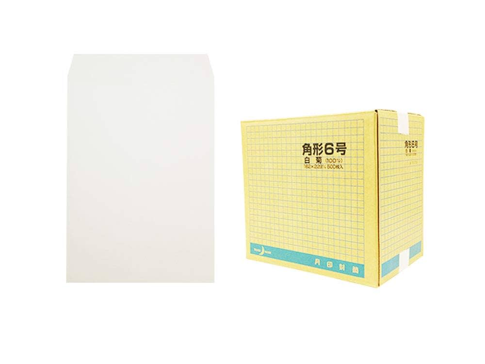 Amazon | 角6封筒 白菊 100g 500枚 (K60460) | ビジネス封筒